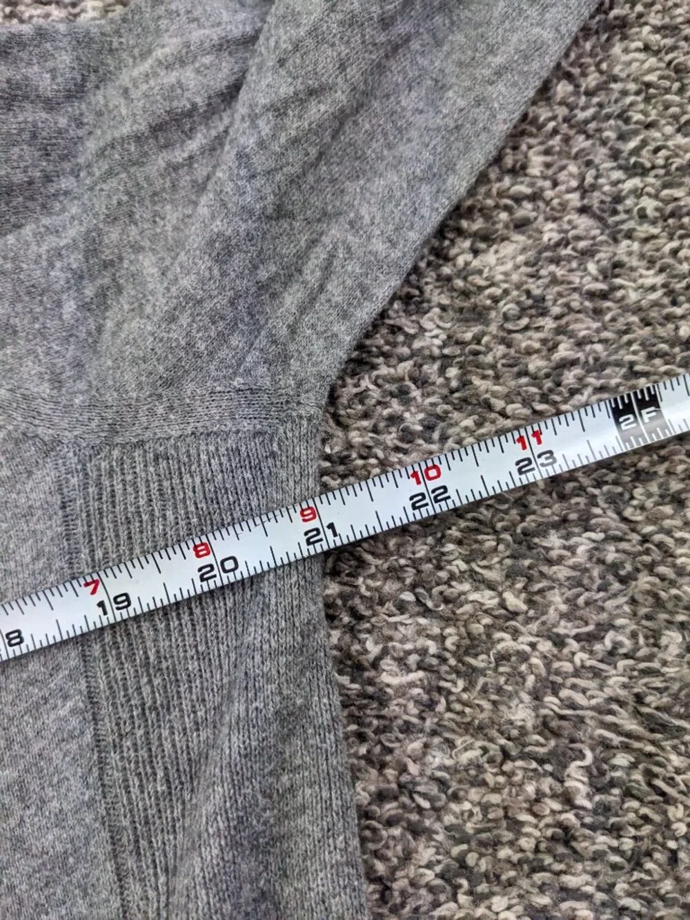 American Giant Sweater Merino Wool Blend Crewneck Raglan Gray Mens Small